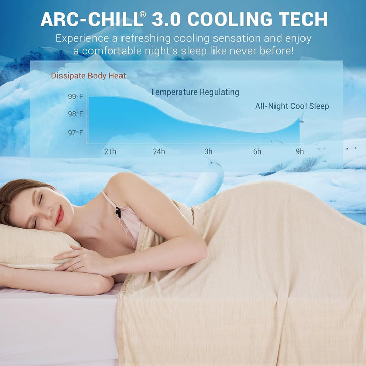 Light Brown Cooling Blanket –  3.0, Q-Max>0.5, Multi-Size Options | Stornfield
