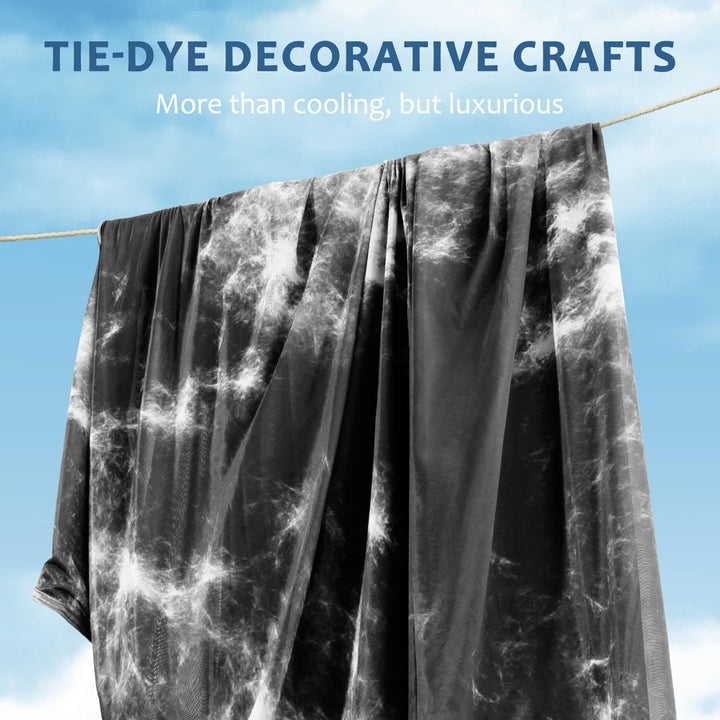 Tie Dye Cooling Blanket – Q-Max 0.5+ Double-Layer Dual-Sided Cool Touch Blanket for Comfortable Summer Nights-Grey | Stornfield