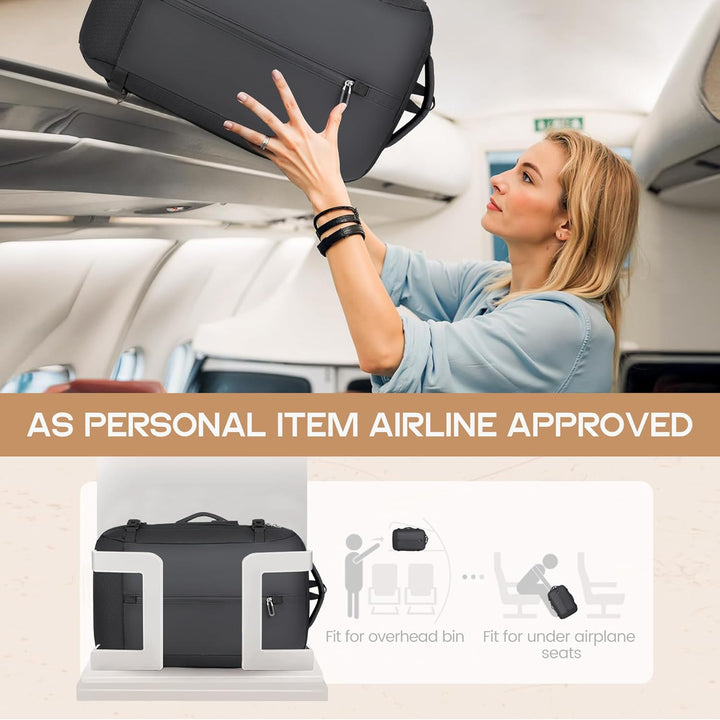 40L Expandable Waterproof Travel Backpack with USB Port & 17” Laptop Sleeve – AirVoyage | Stornfield