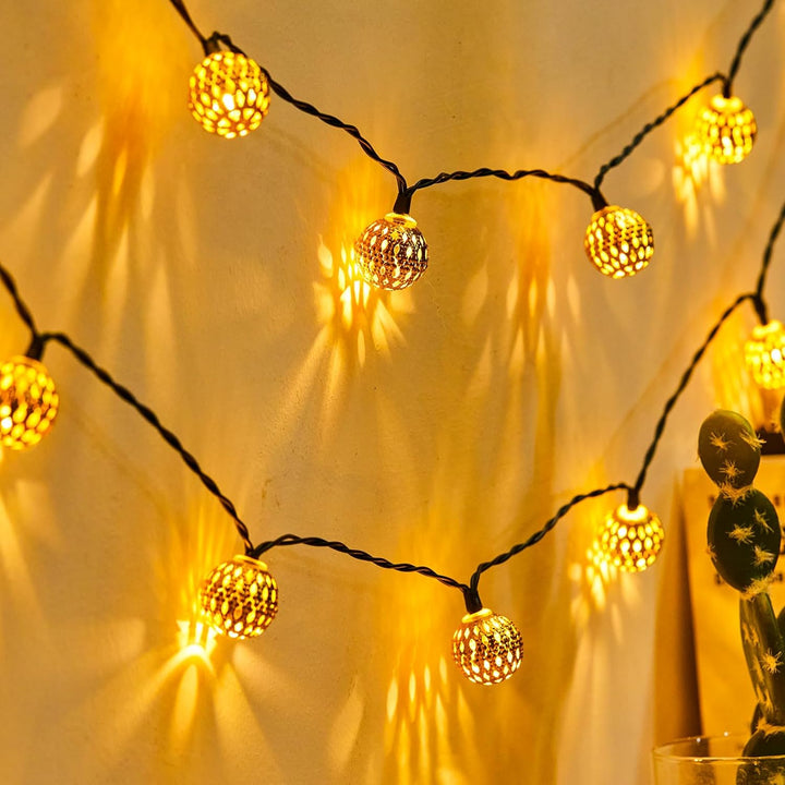 Stornfield | Moroccan-Style Waterproof Solar Garland String Lights - SunGlow Strings