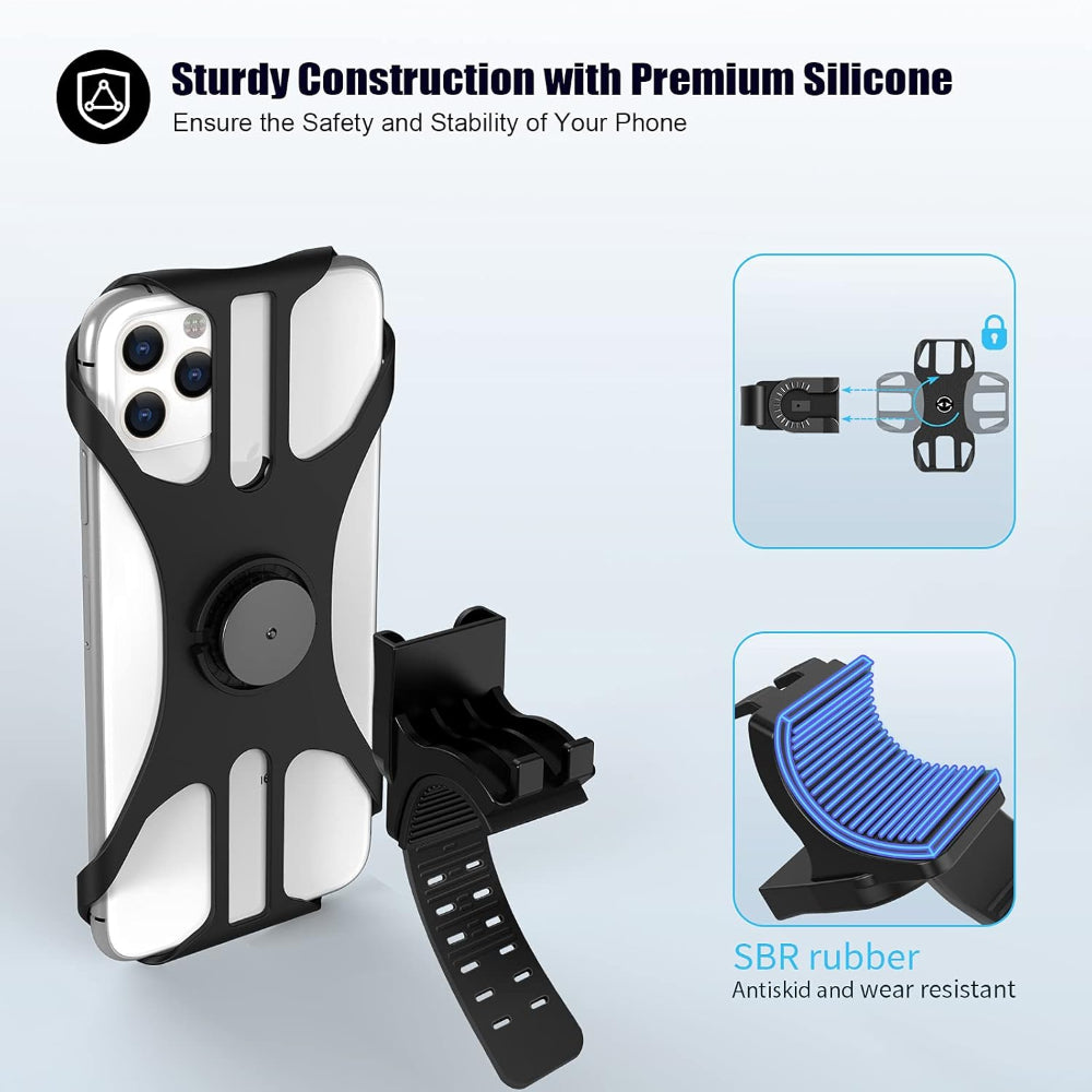 Bicycle phone holder 360° rotatable removable | Stornfield