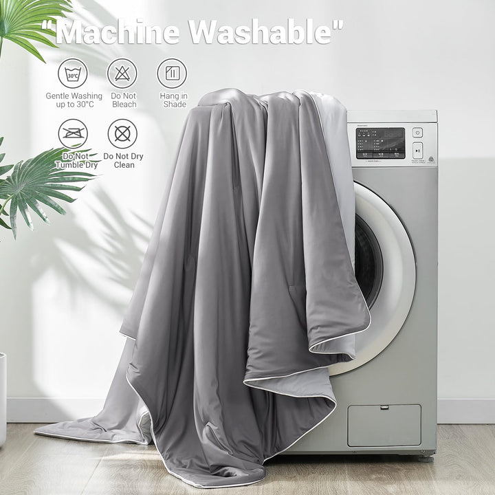 Cooling Comforter Q-Max > 0.5, Breathable & Soft, Gradient Gray | Stornfield