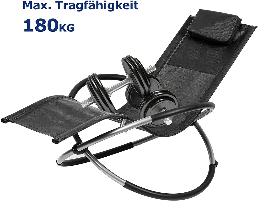 Relax lounger deck chair swinging lounger foldable | Stornfield