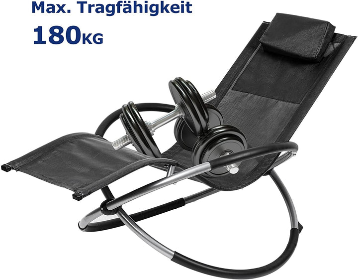 Relax lounger deck chair swinging lounger foldable | Stornfield