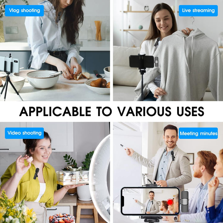 Stornfield | 2-Pack Wireless Microphone for iPhone iPad