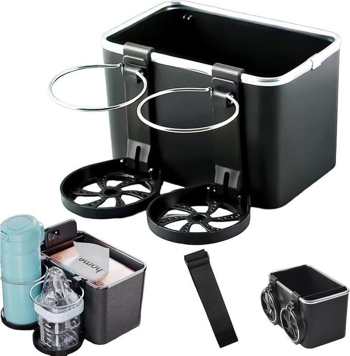 Armrest Organizer with Twin Fold-Flat Cup Holders Stornfield