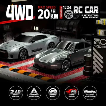Stornfield | Retro Drift Master – 4WD RC Car with LED Lights