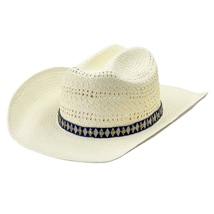 Curved-Brim Straw Hat – Cut-Out Crown Detail | Stornfield