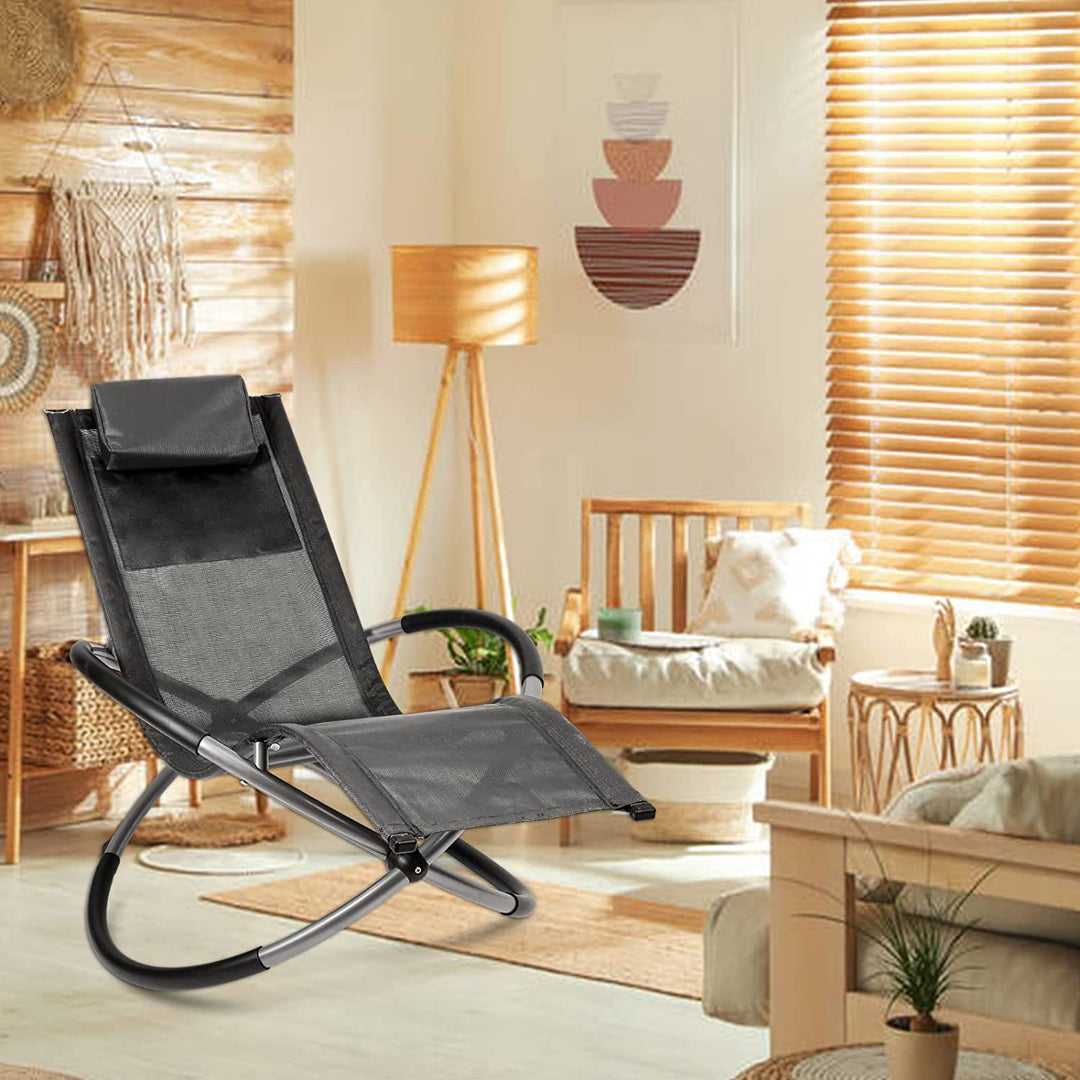 Relax lounger deck chair swinging lounger foldable | Stornfield