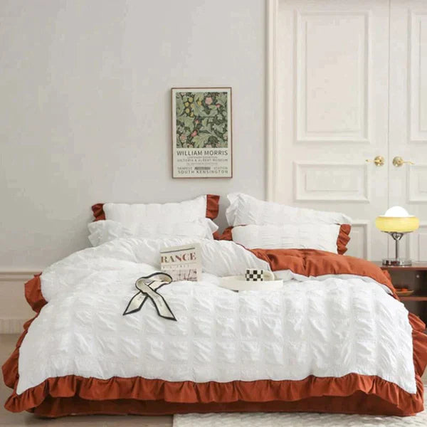 Icy Seersucker Summer Cool Quilt Lace 4-piece Set | Stornfield