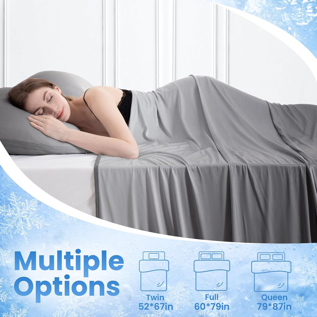 Q-Max > 0.5 Gradient Gray Cooling Blanket – Double-Sided, Breathable & Machine Washable | Stornfield