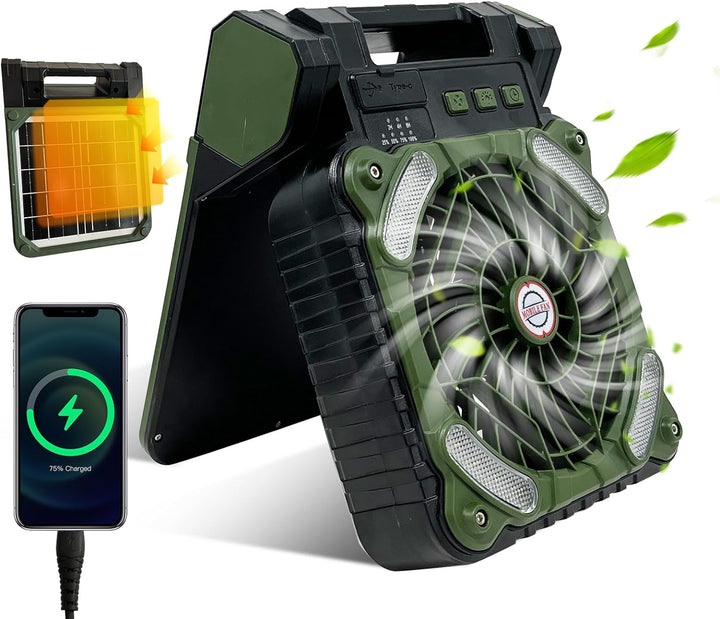Portable Solar Camping Fan LED Light | Stornfield