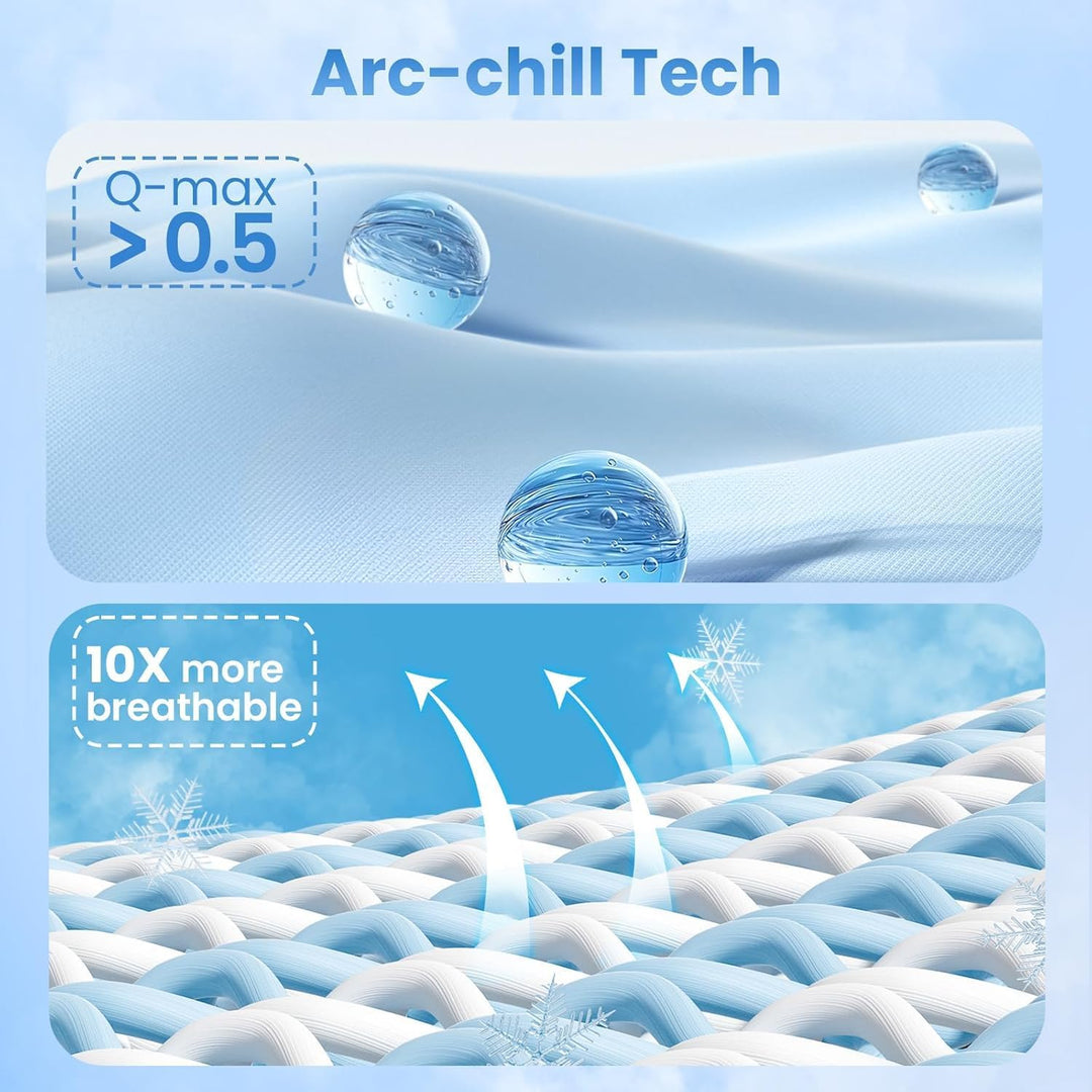 2-Pack Premium Silky Super Cooling Blue Pillowcases –  Extreme Q-Max 0.5 | Stornfield