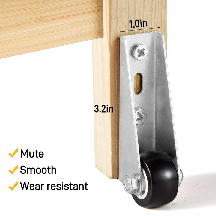 Low-Profile Side-Mount Caster Wheels for Furniture Stornfield