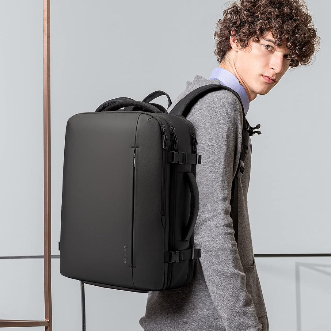 Expandable 26–45L Waterproof Travel Backpack with Laptop Sleeve & Duffle Carry | Stornfield