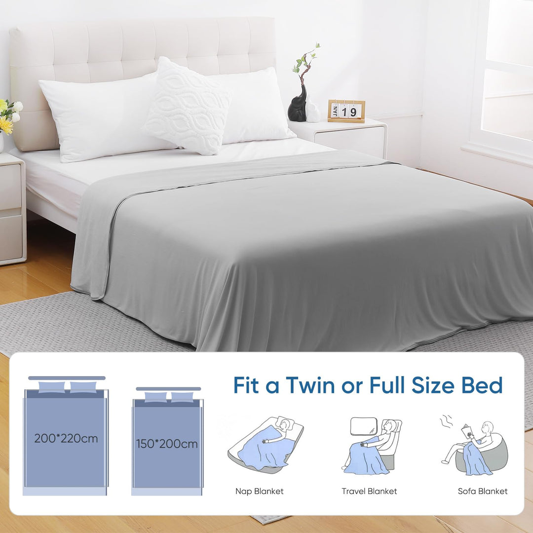 Cooling Blanket –   Q-Max>0.5, Lightweight Bamboo Fiber, Breathable & Soft, All-Season Cool Comfort | Stornfield