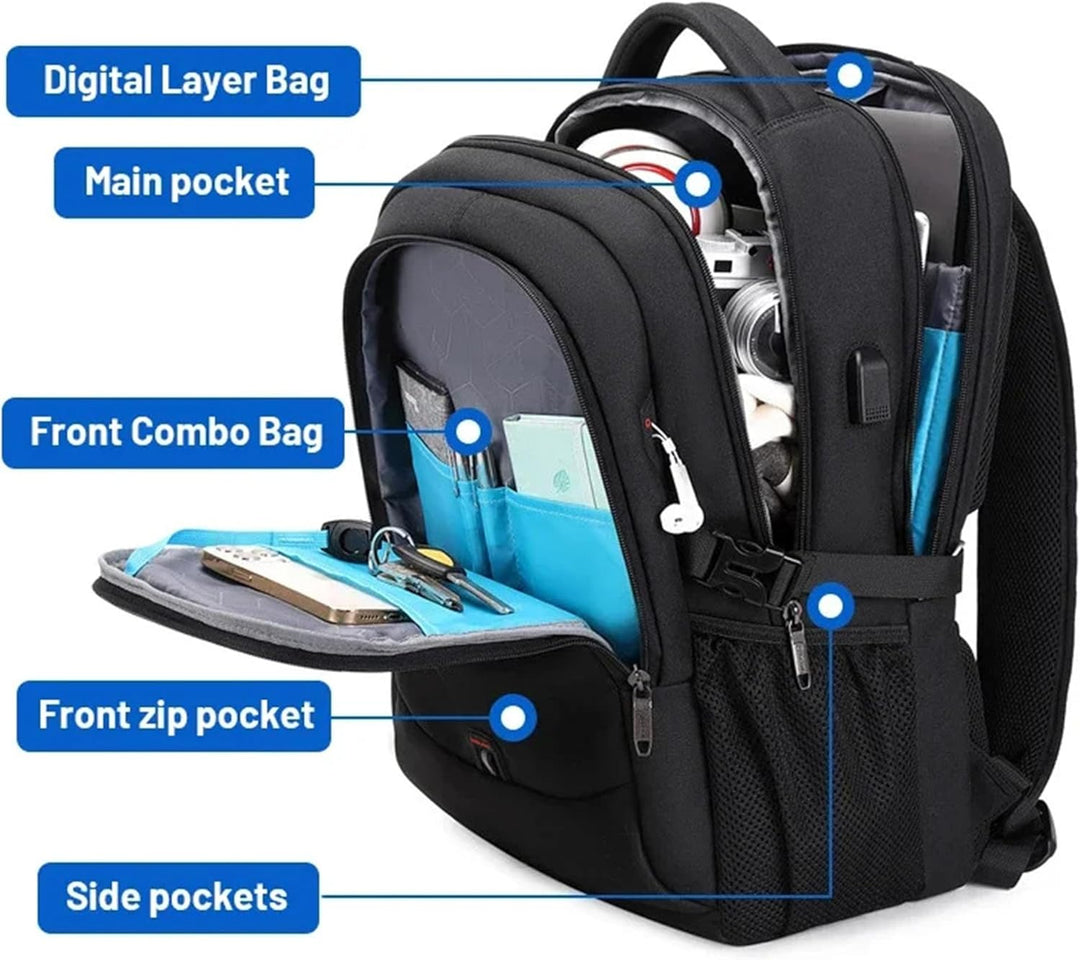 Water-Resistant Laptop & Travel Backpack with Organised Compartments | Stornfield