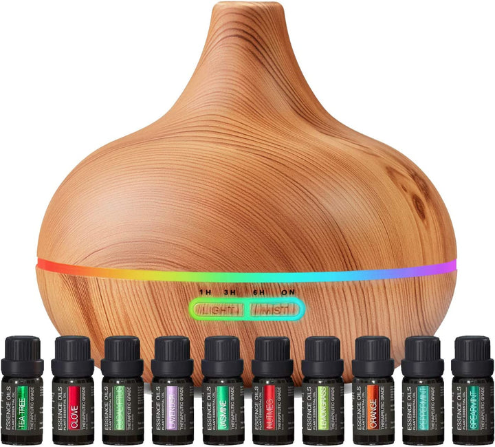 Stornfield | Ultrasonic Diffuser & Top 10 Essential Oils - 400ml Diffuser