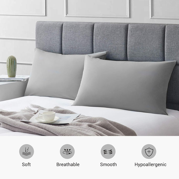 2-Pack Premium Silky Super Cooling Dark Gray Pillowcases –  Extreme Q-Max 0.5 | Stornfield
