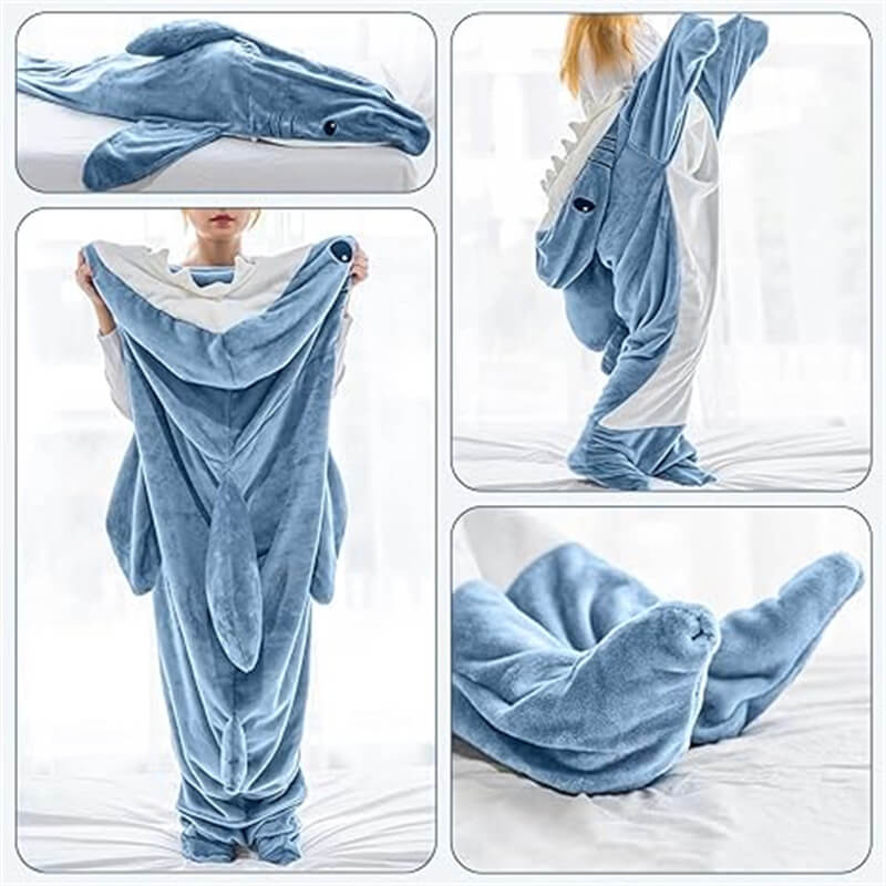 Plush Shark Blanket Hoodie – Comfortable Wearable Blanket | Stornfield