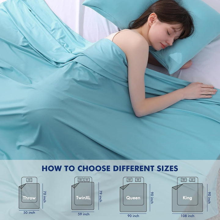 Blue Cooling Blanket –Silver Ion Freshness,  3.0, Lightweight for Hot Sleepers | Stornfield