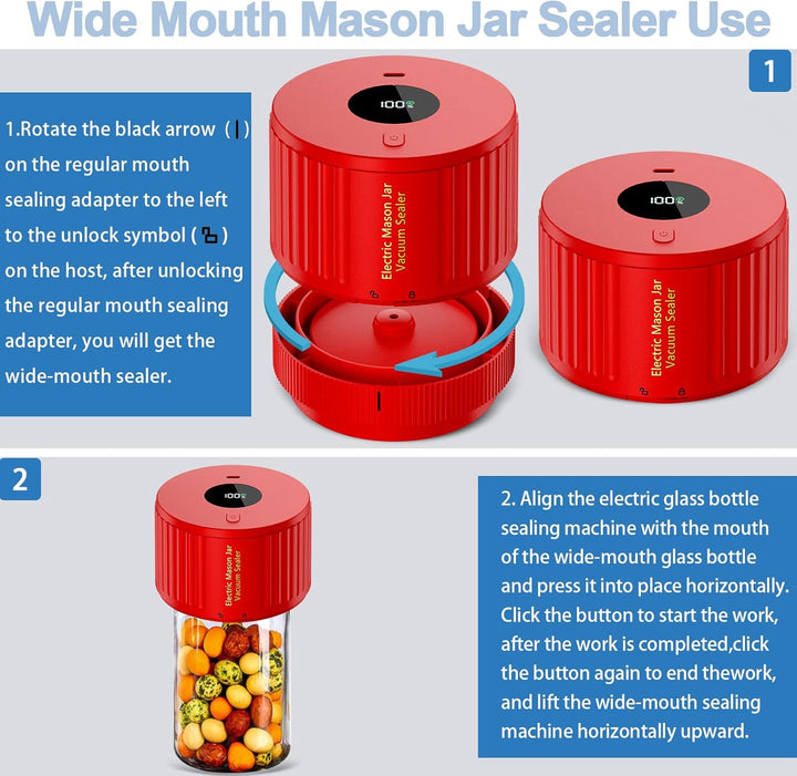 Stornfield | Electric Jar Vacuum Sealer Kit - Preserve freshness quickly!