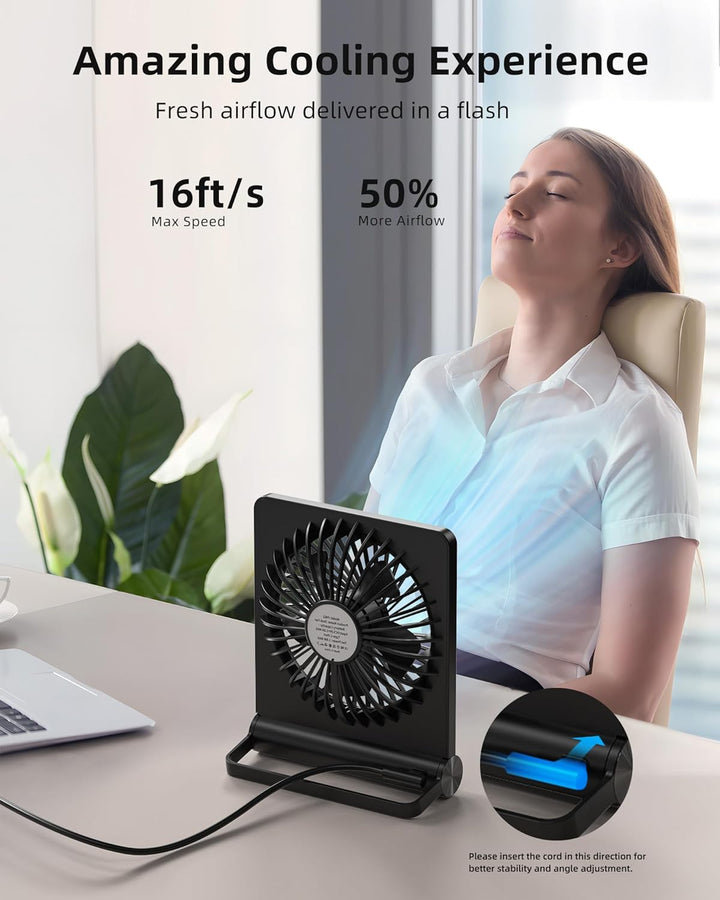 Ultra Quiet Small Desk Fan | Stornfield