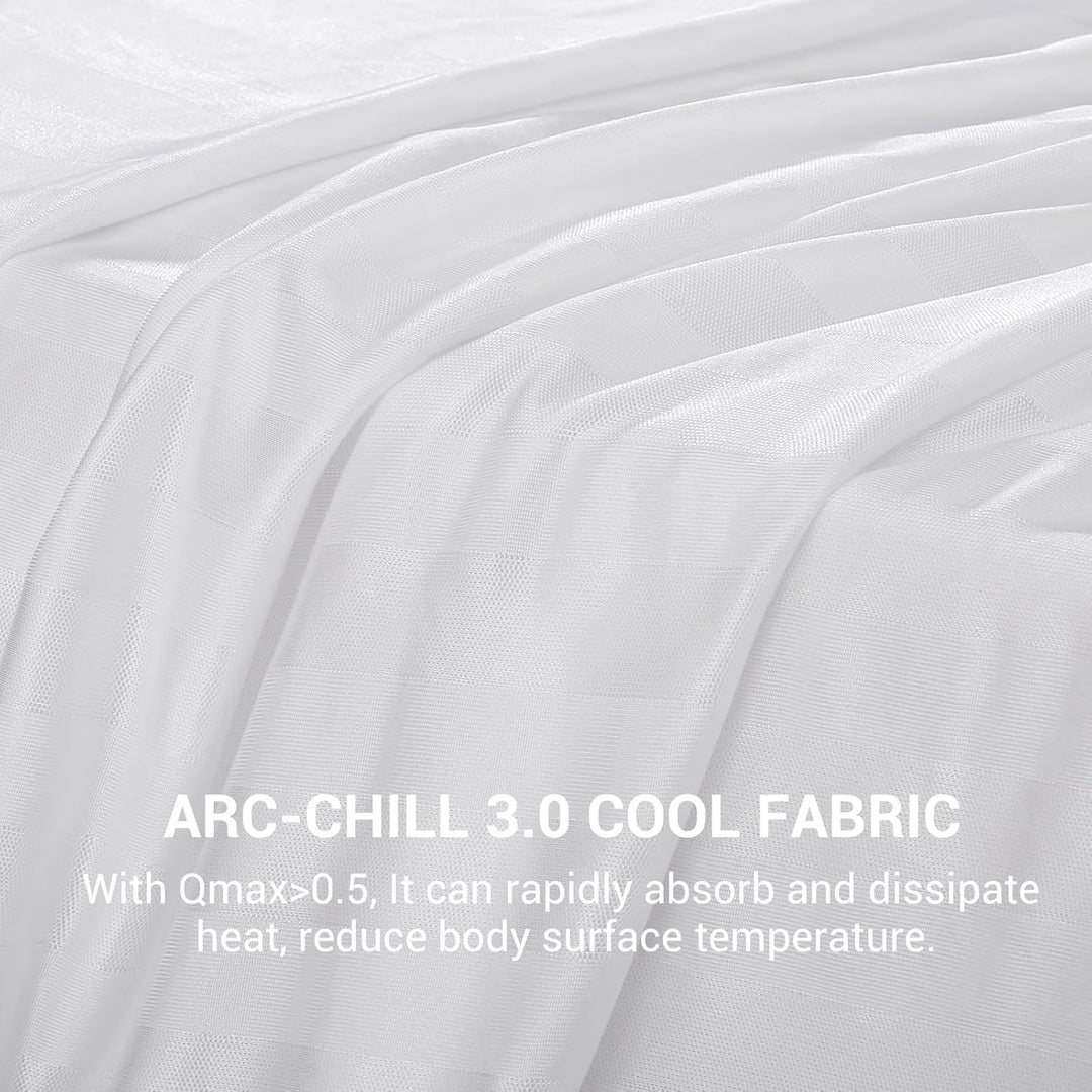 3.0 Cooling Fabric Q-max > 0.5 Ultra-Soft White Striped Blanket of White | Stornfield