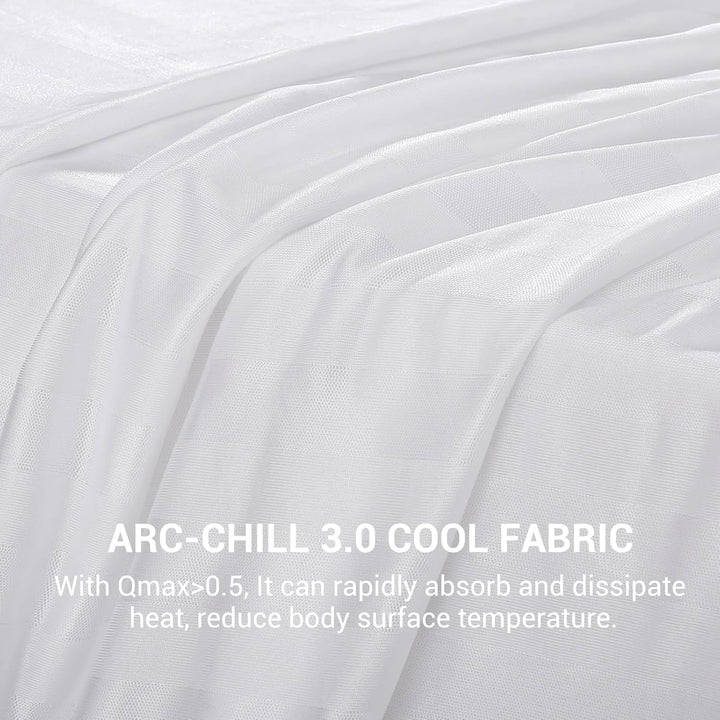 3.0 Cooling Fabric Q-max > 0.5 Ultra-Soft White Striped Blanket of White | Stornfield