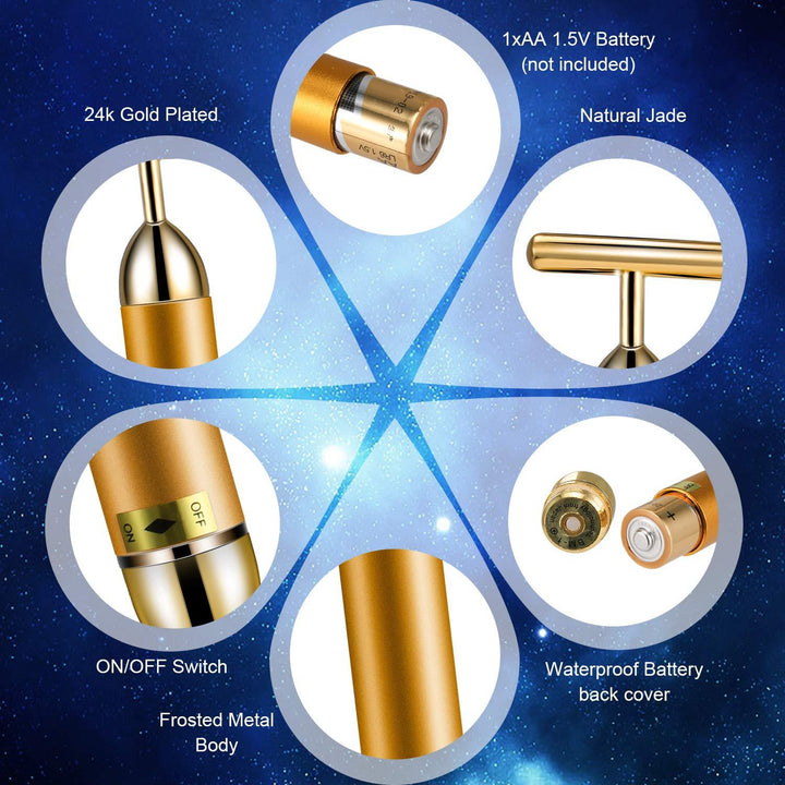 Facial T-Bar Gold Massager | Stornfield