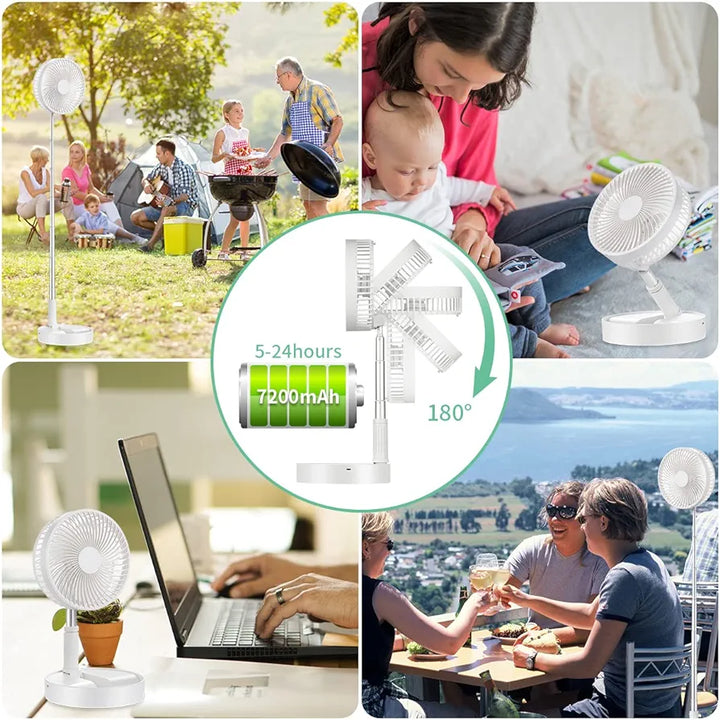 Portable Rechargeable Foldable Desk Fan | Stornfield