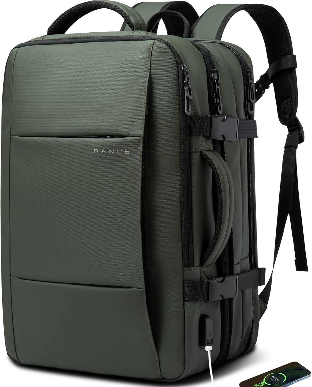 Expandable 26–45L Waterproof Travel Backpack with Laptop Sleeve & Duffle Carry | Stornfield