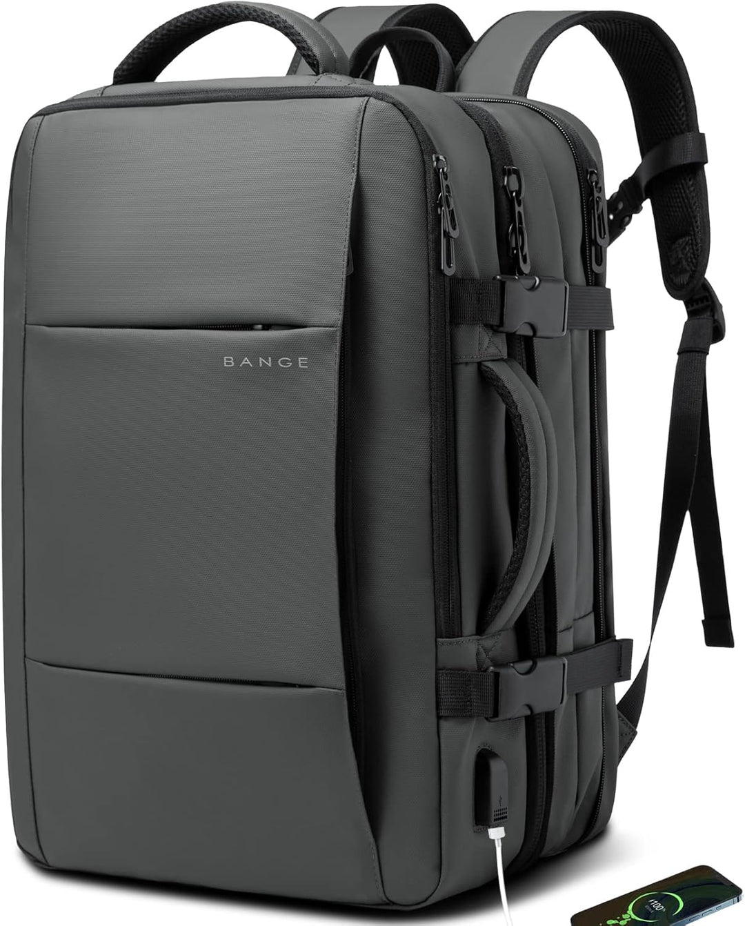 Expandable 26–45L Waterproof Travel Backpack with Laptop Sleeve & Duffle Carry | Stornfield