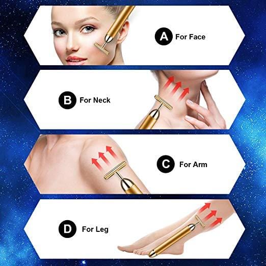 Facial T-Bar Gold Massager | Stornfield