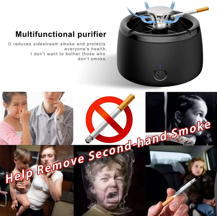 Stornfield | Odorless and smokeless ashtray - Portable smoke sensor with perfume filter