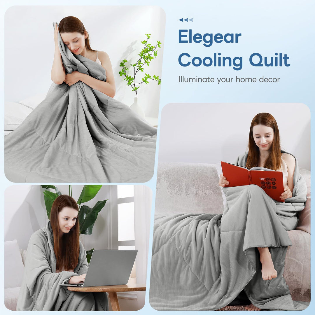 Cooling Duvet for Night Sweats –  Q-Max 0.5, Soft Double-Layer Summer Blanket | Stornfield