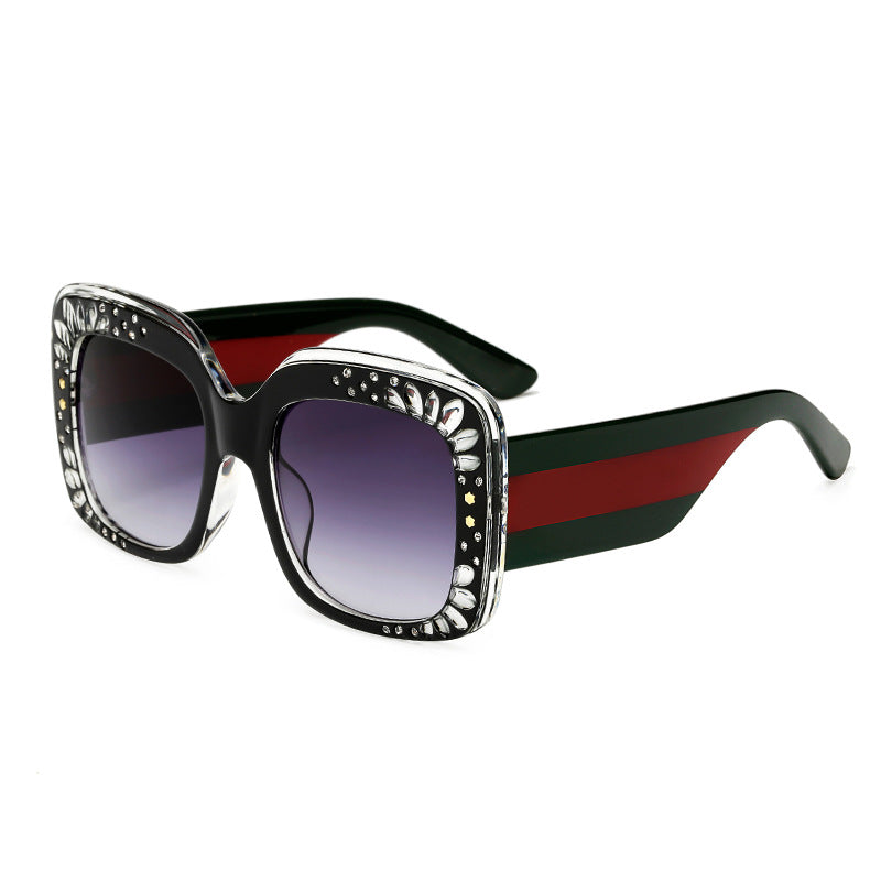 Ladies oversized fashionable sunglasses with sparkling embellishments Stornfield