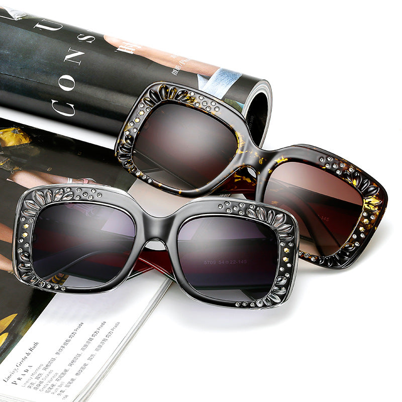 Ladies oversized fashionable sunglasses with sparkling embellishments Stornfield