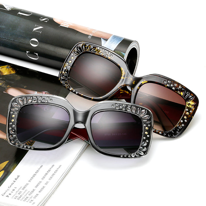 Ladies oversized fashionable sunglasses with sparkling embellishments Stornfield