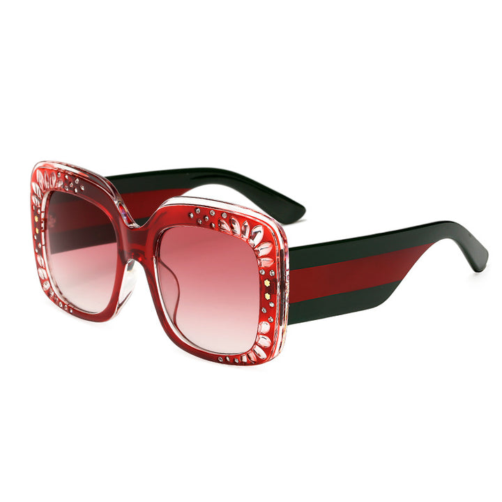 Ladies oversized fashionable sunglasses with sparkling embellishments Stornfield