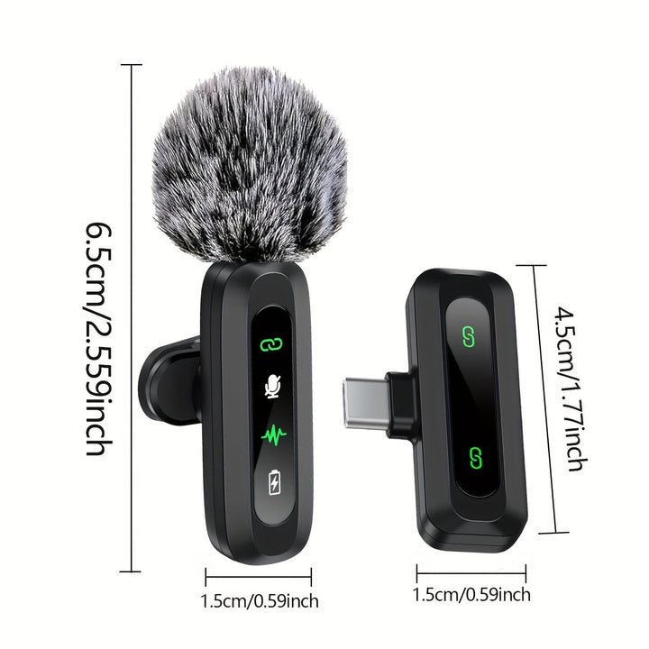 Stornfield | SoundSnap Wireless Clip Microphone – USB-C Microphone for Smartphone and Tablet