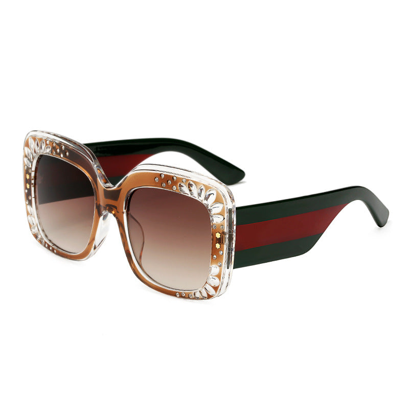 Ladies oversized fashionable sunglasses with sparkling embellishments Stornfield