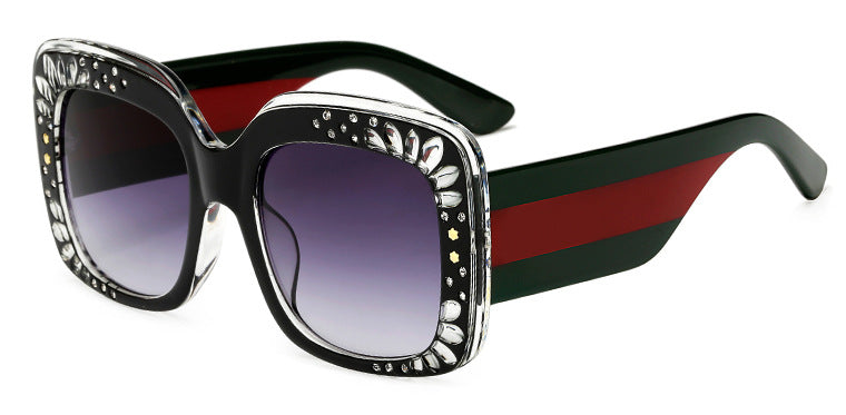 Ladies oversized fashionable sunglasses with sparkling embellishments Stornfield