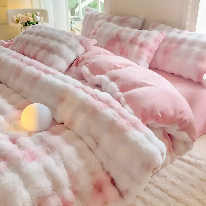 Cozy Plush Bedding Set – Warm and Soft for Autumn & Winter | ReversiStornfielde Design in Rabbit Fur & Milk Velvet | Stornfield