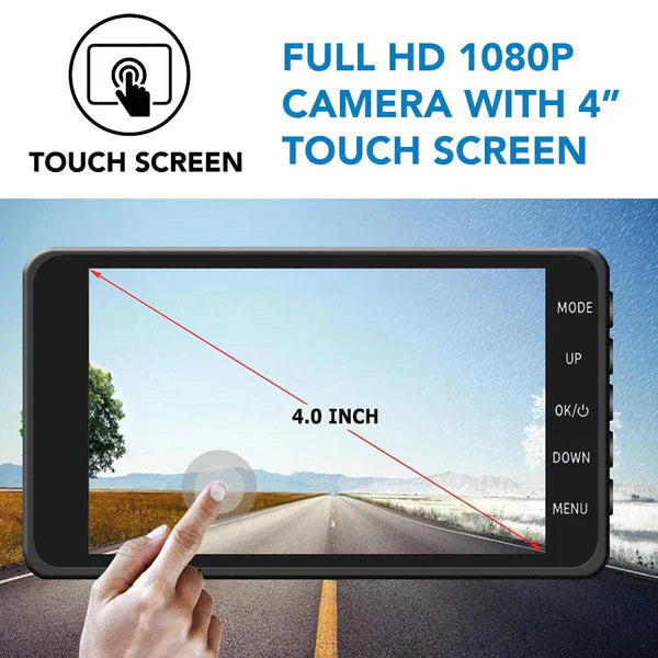 Stornfield | Wireless Front And Rear Dash Cam Dashboard Camera For Car With Night Vision