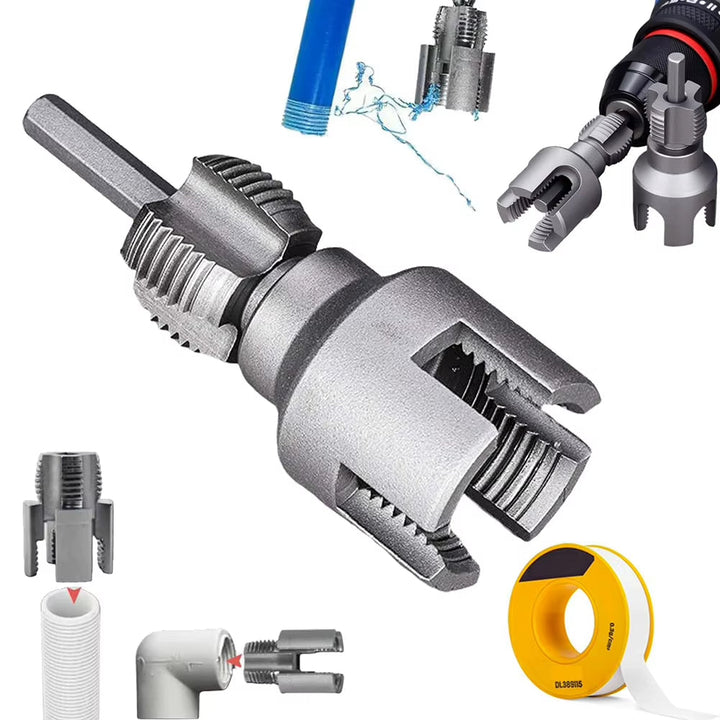 Pipe Thread Reamer & Edge Cutter Drill Attachment Tool | Stornfield