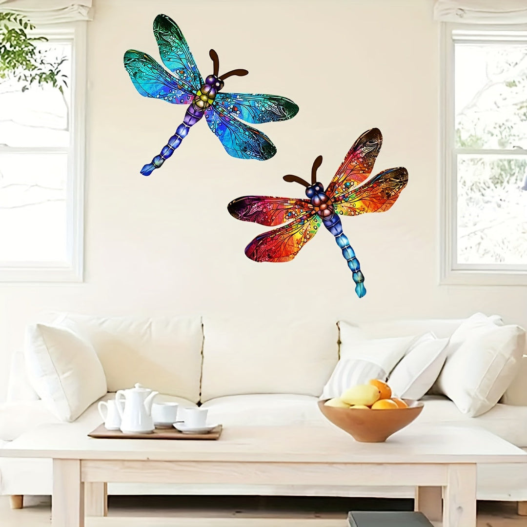 Stornfield | Vibrant Metal Dragonfly Wall Art – Outdoor Art Decor for Gardens, Homes, and Events – Durable, Versatile, and Eye-Catching – A Perfect Gift Idea for Any Occasion