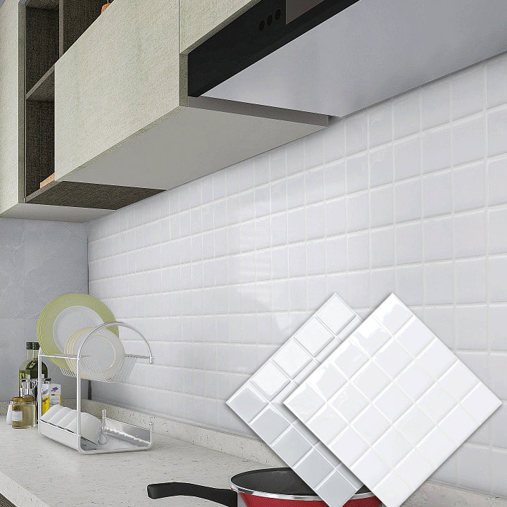 Stornfield | Waterproof Self-Adhesive White Mosaic Tiles for Kitchen Backsplash
