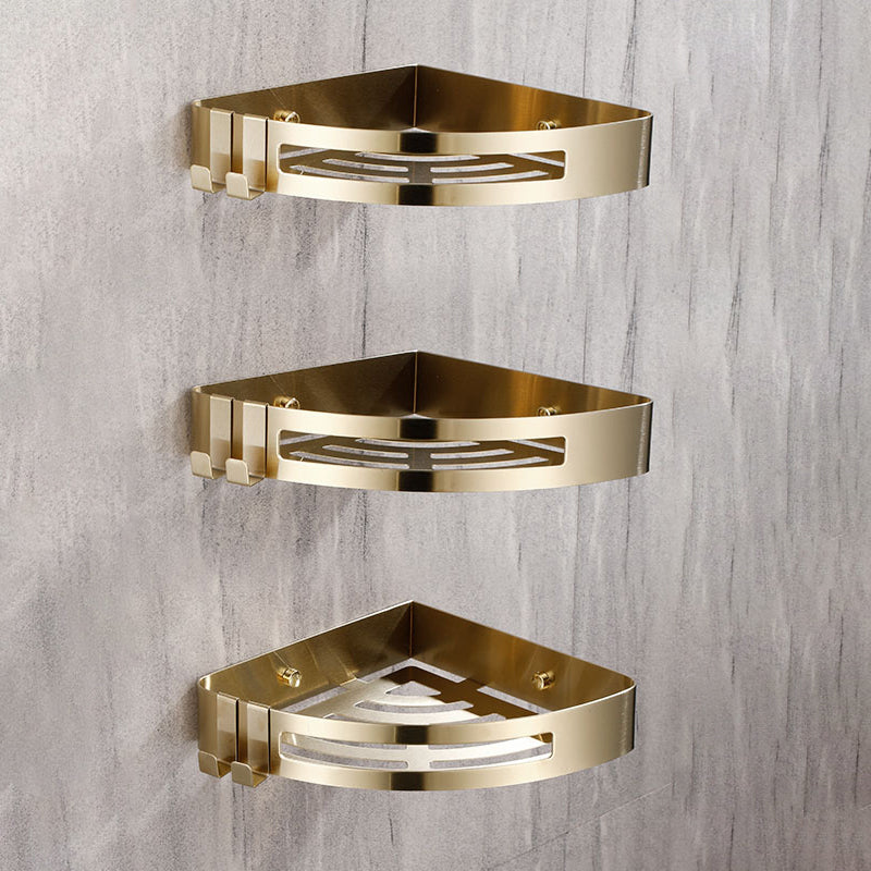 Stornfield | 3-Piece Gold/Silver Modern Bathroom Accessory Set, Bath Shelf