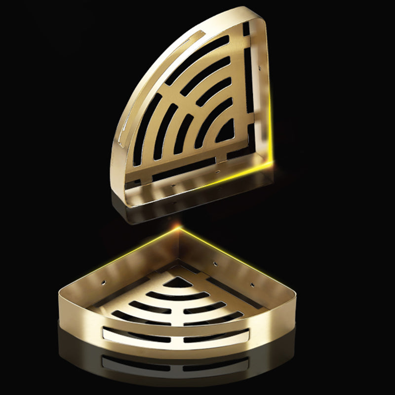 Stornfield | 3-Piece Gold/Silver Modern Bathroom Accessory Set, Bath Shelf